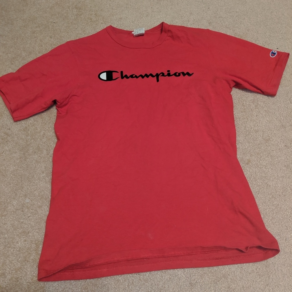 Bright red Champion t-shirt